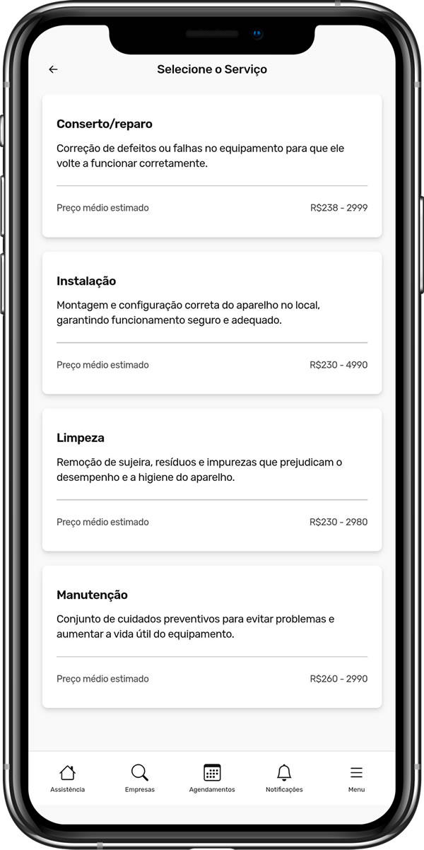 Tela 4 do Aplicativo Mais Serviços